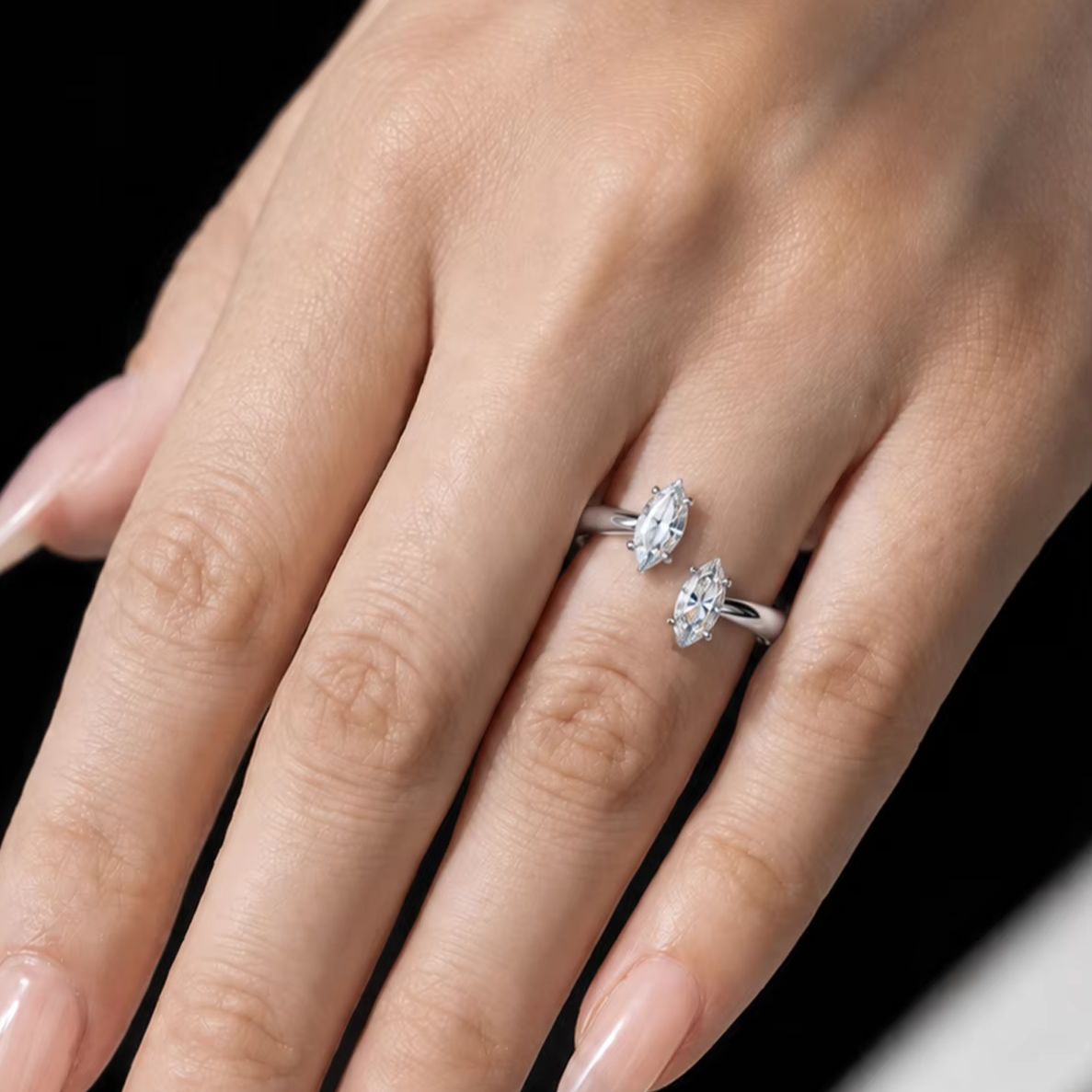 Ein 1-Karat-Ring aus 925er Ste – Moissanite Engagement Ring 1 Carat Bewertung und Preis