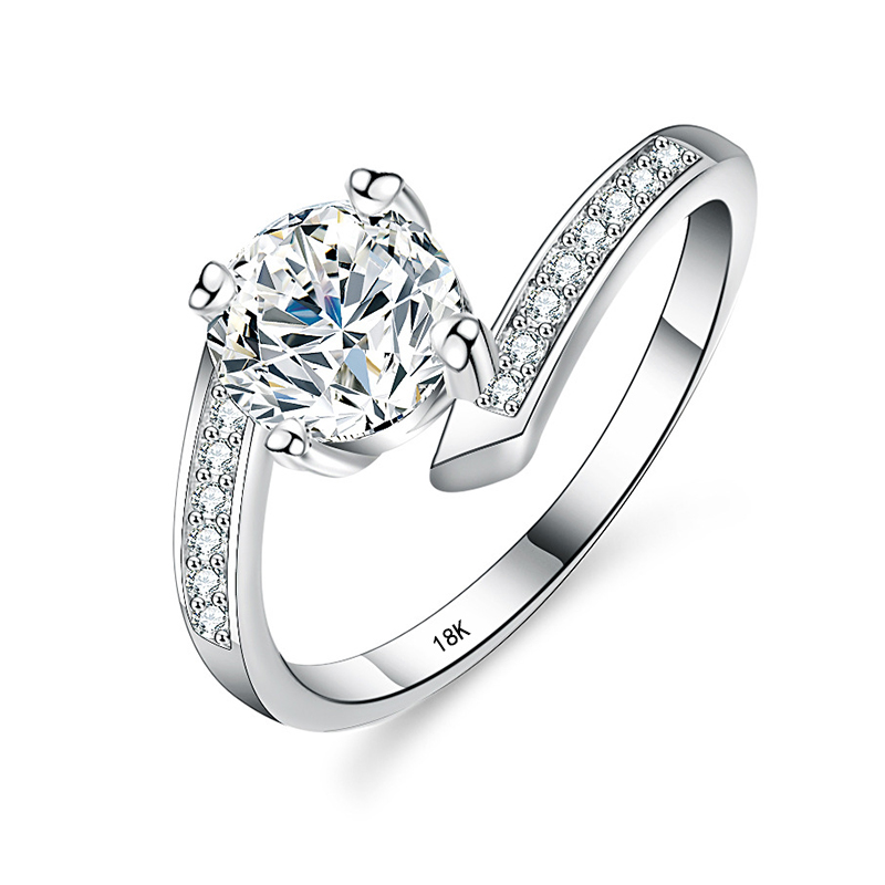 Yhamni 18 Karat Weißgold 1 Kar – Moissanite Engagement Ring 1 Carat Bewertung und Preis