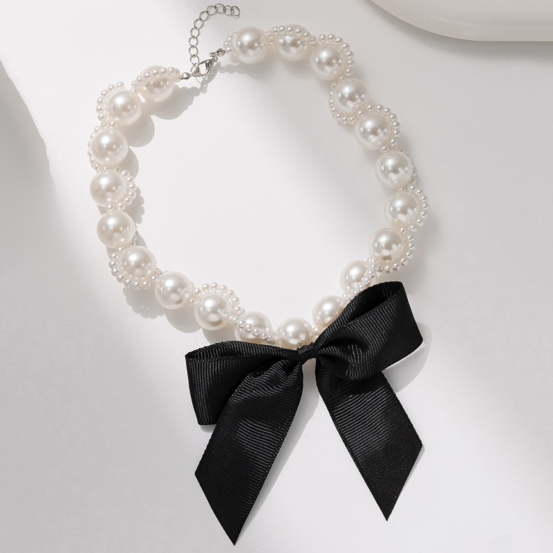 Halskette mit Kunstperlenband  – Pearl Choker Necklace Vintage Bewertung und Preis