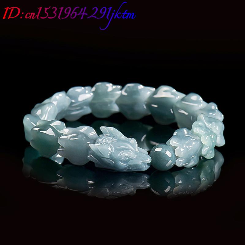 Blaues Burmesisches Jadeit-Dra – Bracelets Bewertung und Preis