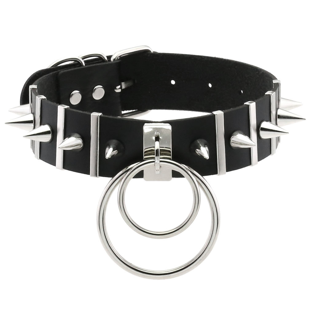 Big Spikes Halsband Leder Krag – Goth Punk Spike Choker Bewertung und Preis