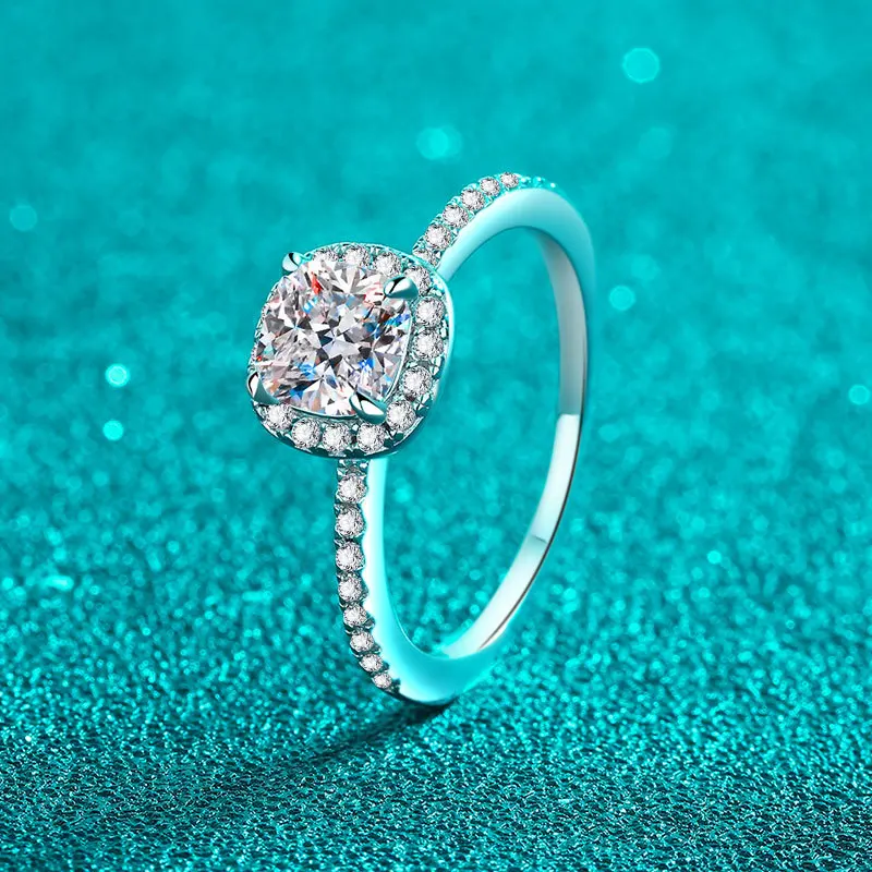 S925 Sterling Silber Moissanit – Moissanite Engagement Ring 1 Carat Bewertung und Preis