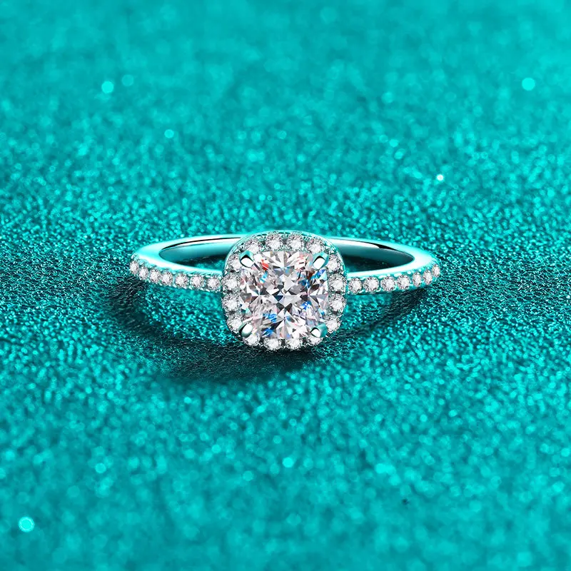 S925 Sterling Silber Moissanit – Moissanite Engagement Ring 1 Carat Bewertung und Preis