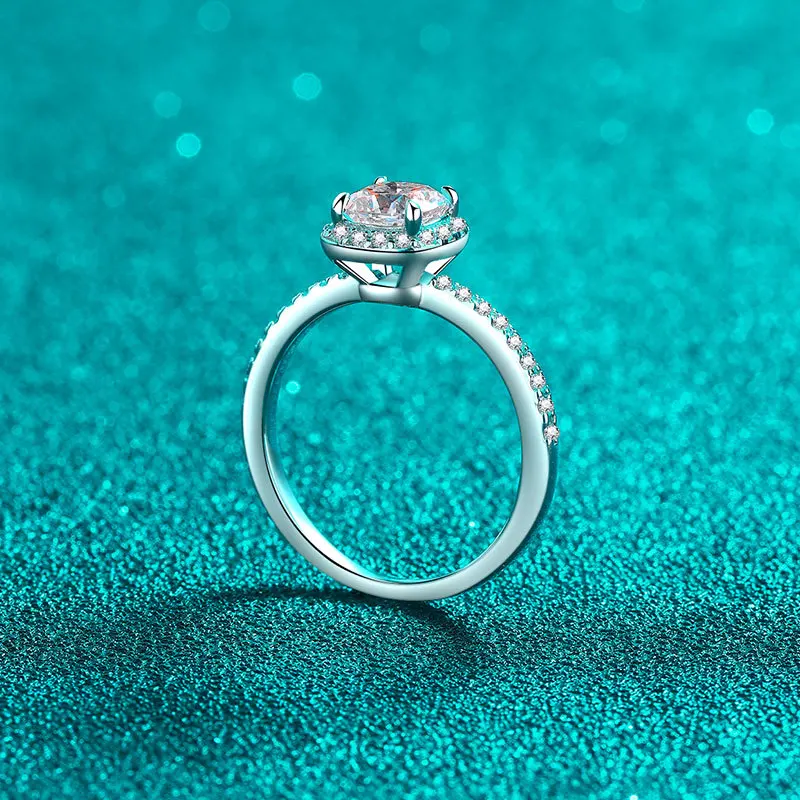 S925 Sterling Silber Moissanit – Moissanite Engagement Ring 1 Carat Bewertung und Preis