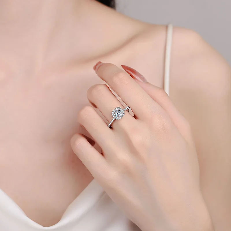 S925 Sterling Silber Moissanit – Moissanite Engagement Ring 1 Carat Bewertung und Preis