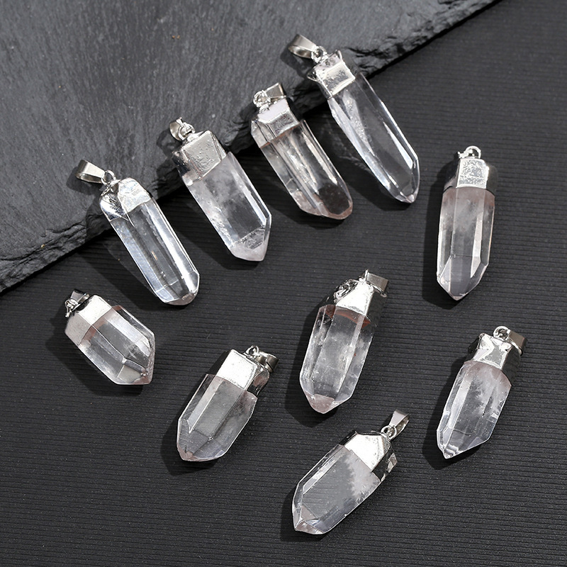 Natürlicher Klarer Quarz-Krist – Crystal Pendant Necklace Natural Stone Bewertung und Preis