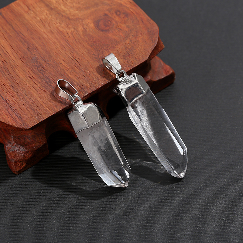 Natürlicher Klarer Quarz-Krist – Crystal Pendant Necklace Natural Stone Bewertung und Preis