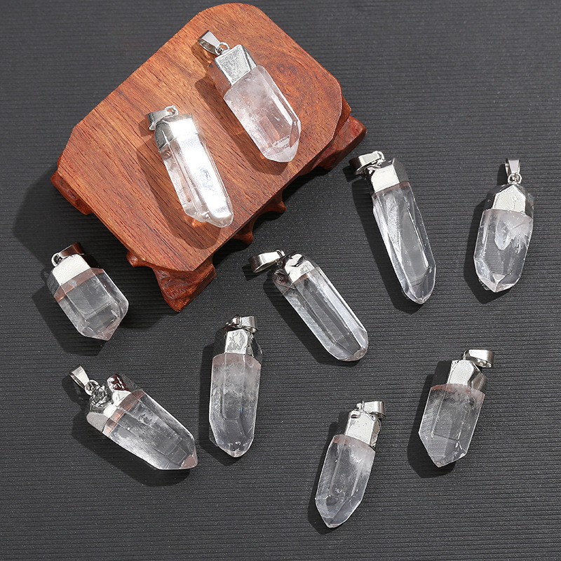 Natürlicher Klarer Quarz-Krist – Crystal Pendant Necklace Natural Stone Bewertung und Preis