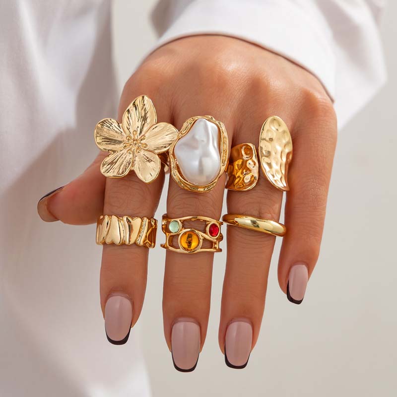 6-teiliges Vintage Metall-Blum – Vintage Punk Knuckle Rings Set Bewertung und Preis