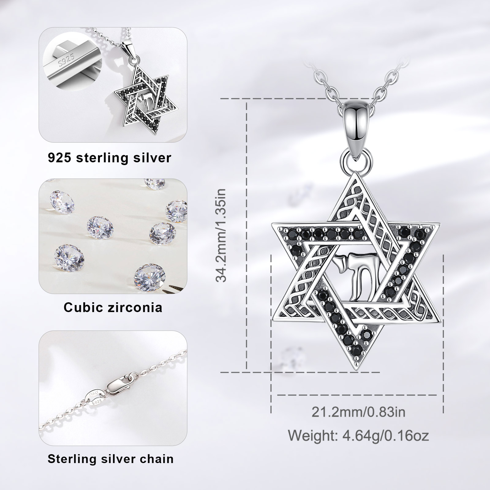 Eudora Sterling Silber Stern v – 925 Sterling Silver Chain Necklace Men Bewertung und Preis