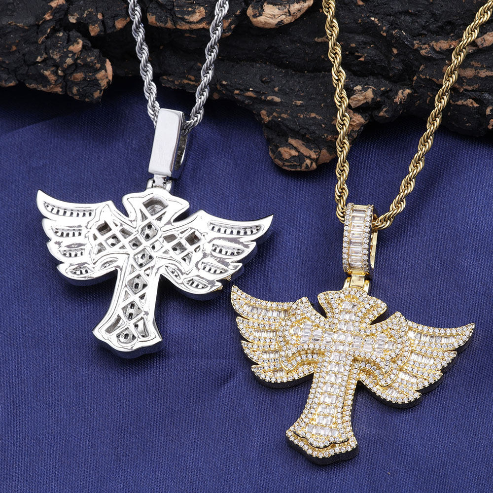 Hip Hop Volldiamant 18 Karat v – Cross Pendant Necklace Gold Bewertung und Preis