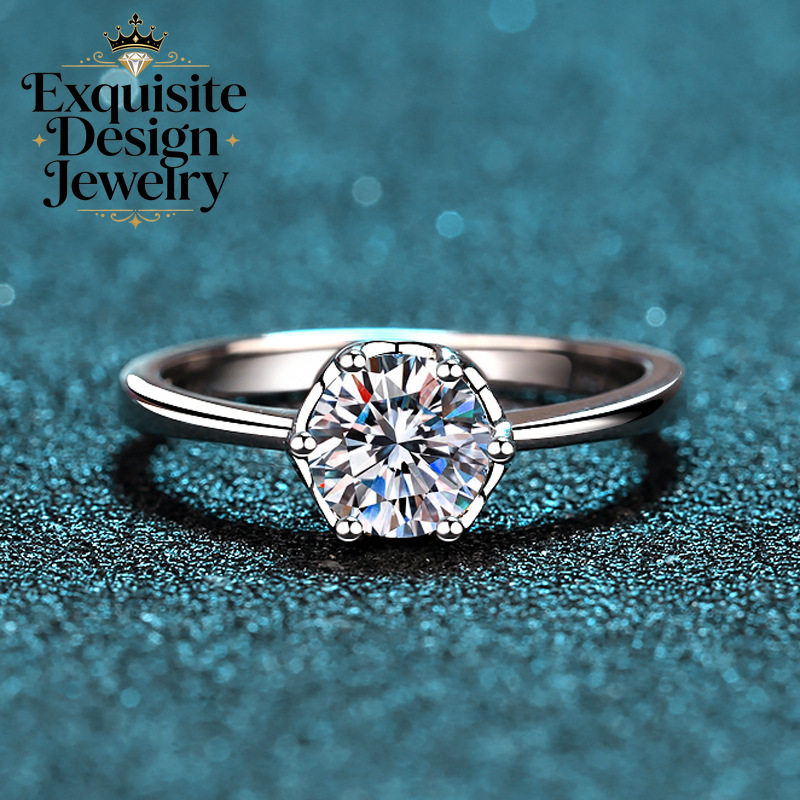 Exquisiter Platinring PT950 mi – Moissanite Engagement Ring 1 Carat Bewertung und Preis