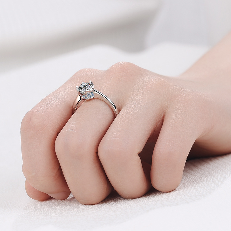 Exquisiter Platinring PT950 mi – Moissanite Engagement Ring 1 Carat Bewertung und Preis